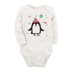 Organik Baskılı Pamuklu Unisex Bebek Body Uzune143 1619-LMN, 3 Ay