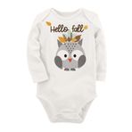 Organik Baskılı Pamuklu Unisex Bebek Body Uzune145 1635-LMN, 12 Ay