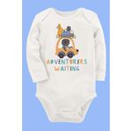Organik Baskılı Pamuklu Unisex Bebek Body Uzune148 1657-LMNN, 3 Yaş