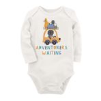 Organik Baskılı Pamuklu Unisex Bebek Body Uzune148, 2-4 Yaş