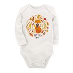 Organik Baskılı Pamuklu Unisex Bebek Body Uzune150 1713-LMN, 3 Ay
