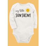 Organik Baskılı Pamuklu Unisex Bebek Body Uzune153 1637-LMNN, 3 Ay