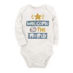 Organik Baskılı Pamuklu Unisex Bebek Body Uzune156 1621-LMN, Yeni Doğan