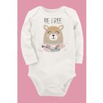 Organik Baskılı Pamuklu Unisex Bebek Body Uzune158 1762-LMNN, 6 Ay