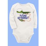 Organik Baskılı Pamuklu Unisex Bebek Body Uzune161, 2 Yaş
