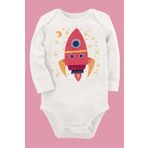 Organik Baskılı Pamuklu Unisex Bebek Body Uzune162 1651-LMNN, 6 Ay