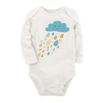 Organik Baskılı Pamuklu Unisex Bebek Body Uzune166 1639-LMN, 3 Ay