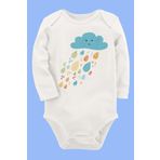 Organik Baskılı Pamuklu Unisex Bebek Body Uzune166 1639-LMNN, 3 Ay