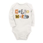 Organik Baskılı Pamuklu Unisex Bebek Body Uzune179 1665-LMN, 3 Ay