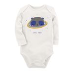 Organik Baskılı Pamuklu Unisex Bebek Body Uzune182 1744-LMN, 12 Ay