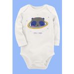 Organik Baskılı Pamuklu Unisex Bebek Body Uzune182, 2 Yaş