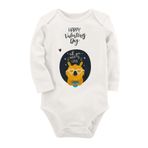 Organik Baskılı Pamuklu Unisex Bebek Body Uzune188 1742-LMN, 9 Ay