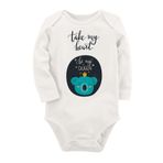 Organik Baskılı Pamuklu Unisex Bebek Body Uzune189, 2-4 Yaş