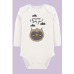 Organik Baskılı Pamuklu Unisex Bebek Body Uzune195 1680-LMNN, 3 Ay
