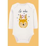 Organik Baskılı Pamuklu Unisex Bebek Body Uzune197 1724-LMNN, 3 Yaş
