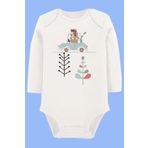 Organik Baskılı Pamuklu Unisex Bebek Body Uzune198 1691-LMNN, Yeni Doğan