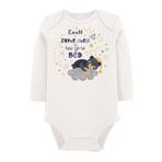 Organik Baskılı Pamuklu Unisex Bebek Body Uzune201 1685-LMN, Yeni Doğan