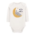 Organik Baskılı Pamuklu Unisex Bebek Body Uzune202 1627-LMN, 3 Yaş