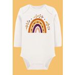 Organik Baskılı Pamuklu Unisex Bebek Body Uzune211 1706-LMNN, 12 Ay