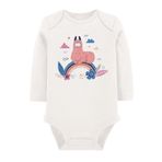 Organik Baskılı Pamuklu Unisex Bebek Body Uzune213 1704-LMN, 12 Ay
