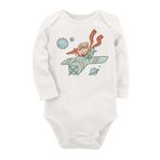 Organik Baskılı Pamuklu Unisex Bebek Body Uzune216 1866-LMN, 3 Yaş
