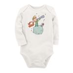 Organik Baskılı Pamuklu Unisex Bebek Body Uzune217 1641-LMN, 6 Ay