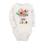 Organik Baskılı Pamuklu Unisex Bebek Body Uzune228, 2-4 Yaş