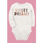 Organik Baskılı Pamuklu Unisex Bebek Body Uzune230 1686-LMNN, 6 Ay