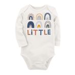 Organik Baskılı Pamuklu Unisex Bebek Body Uzune235 1662-LMN, 9 Ay