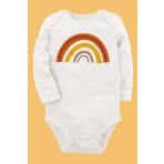 Organik Baskılı Pamuklu Unisex Bebek Body Uzune239 1781-LMNN, Yeni Doğan
