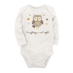 Organik Baskılı Pamuklu Unisex Bebek Body Uzune243 1707-LMN, 12 Ay