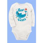 Organik Baskılı Pamuklu Unisex Bebek Body Uzune246 1628-LMNN, 3 Yaş