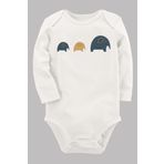 Organik Baskılı Pamuklu Unisex Bebek Body Uzune251, 2 Yaş