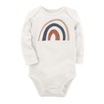 Organik Baskılı Pamuklu Unisex Bebek Body Uzune254 1640-LMN, 6 Ay