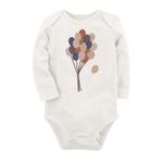 Organik Baskılı Pamuklu Unisex Bebek Body Uzune256, 2-4 Yaş