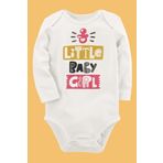 Organik Baskılı Pamuklu Unisex Bebek Body Uzune269 1658-LMNN, 6 Ay