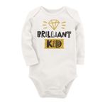 Organik Baskılı Pamuklu Unisex Bebek Body Uzune272 1745-LMN, 3 Ay