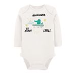 Organik Baskılı Pamuklu Unisex Bebek Body Uzunkole107 1766-LMN, 3 Yaş
