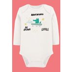 Organik Baskılı Pamuklu Unisex Bebek Body Uzunkole107 1766-LMNN, 12 Ay