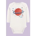 Organik Baskılı Pamuklu Unisex Bebek Body Uzunkole109 1837-LMNN, 6 Ay