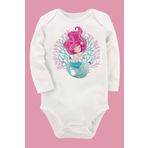 Organik Baskılı Pamuklu Unisex Bebek Body Uzunkole116 1615-LMNN, 3 Ay