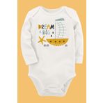 Organik Baskılı Pamuklu Unisex Bebek Body Uzunkole117, 2 Yaş
