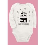 Organik Baskılı Pamuklu Unisex Bebek Body Uzunkole118 1793-LMNN, 6 Ay