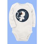 Organik Baskılı Pamuklu Unisex Bebek Body Uzunkole12 1776-LMNN, 3 Ay