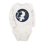 Organik Baskılı Pamuklu Unisex Bebek Body Uzunkole12, 2-4 Yaş