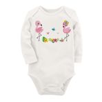 Organik Baskılı Pamuklu Unisex Bebek Body Uzunkole121, 2-4 Yaş