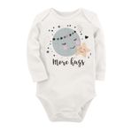 Organik Baskılı Pamuklu Unisex Bebek Body Uzunkole124 1788-LMN, 9 Ay