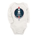 Organik Baskılı Pamuklu Unisex Bebek Body Uzunkole13 1794-LMN, 6 Ay