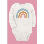 Organik Baskılı Pamuklu Unisex Bebek Body Uzunkole130 1821-LMNN, Yeni Doğan