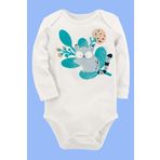Organik Baskılı Pamuklu Unisex Bebek Body Uzunkole133, 2 Yaş